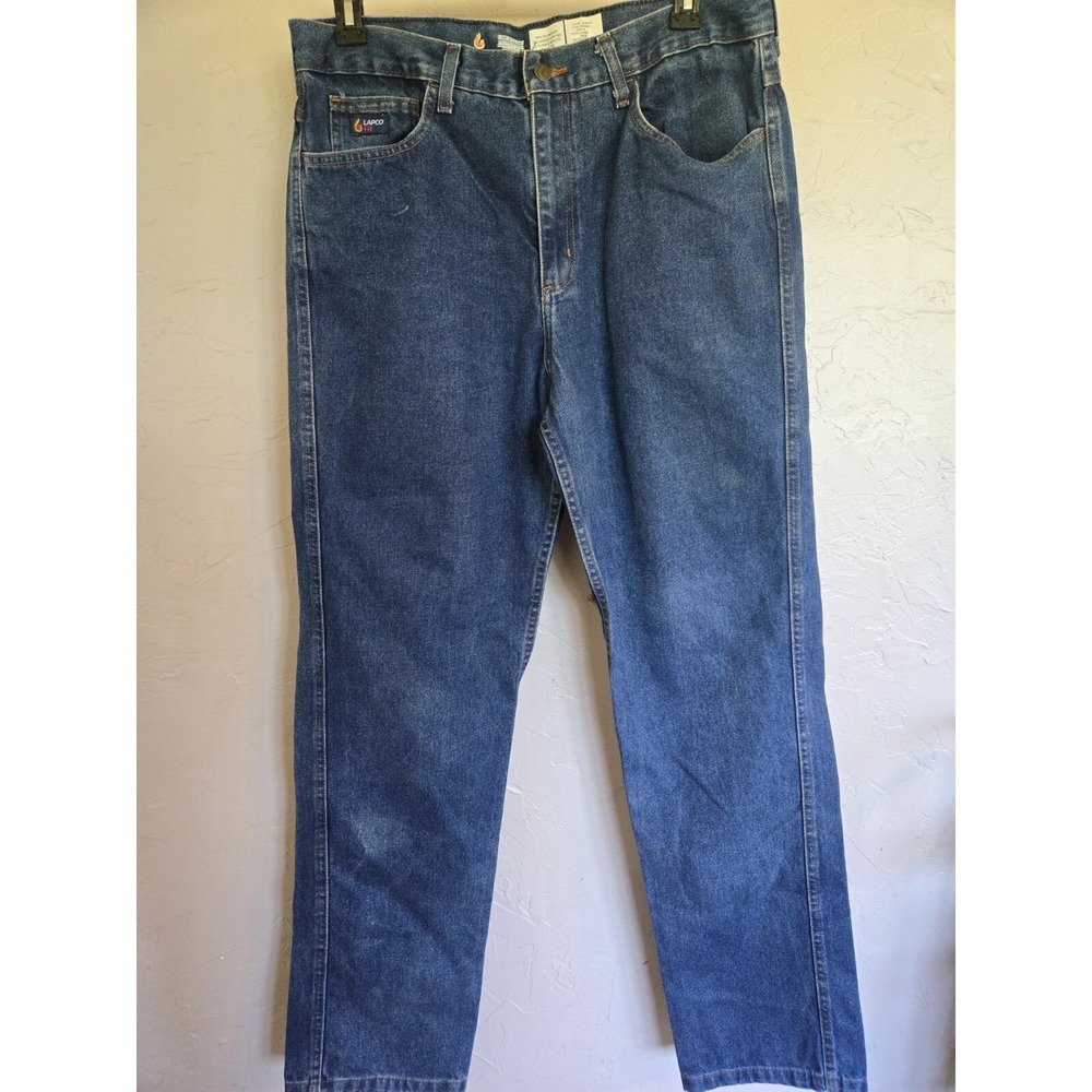 LAPCO FR Men's Flame Resistant Dark Denim Blue Jeans Size 36x36 D-PIND